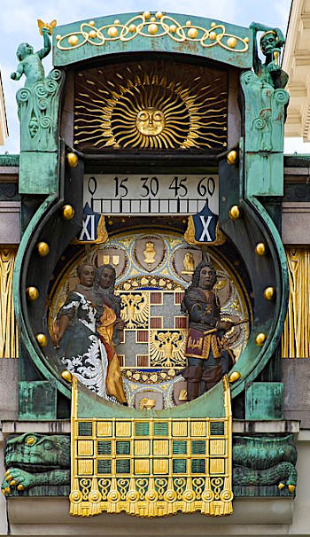 zegar Ankeruhr w Wiedniu