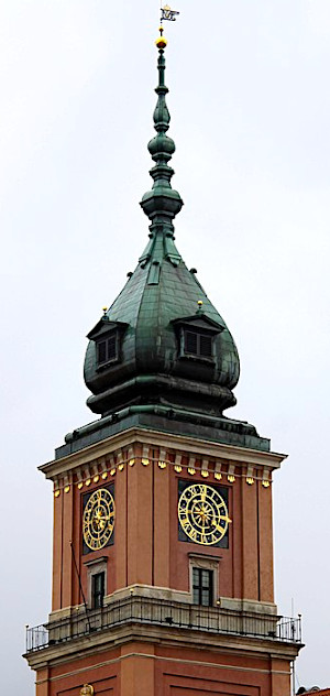 zegar Zygmunta na wieży Zamku Królewskiego w Warszawie